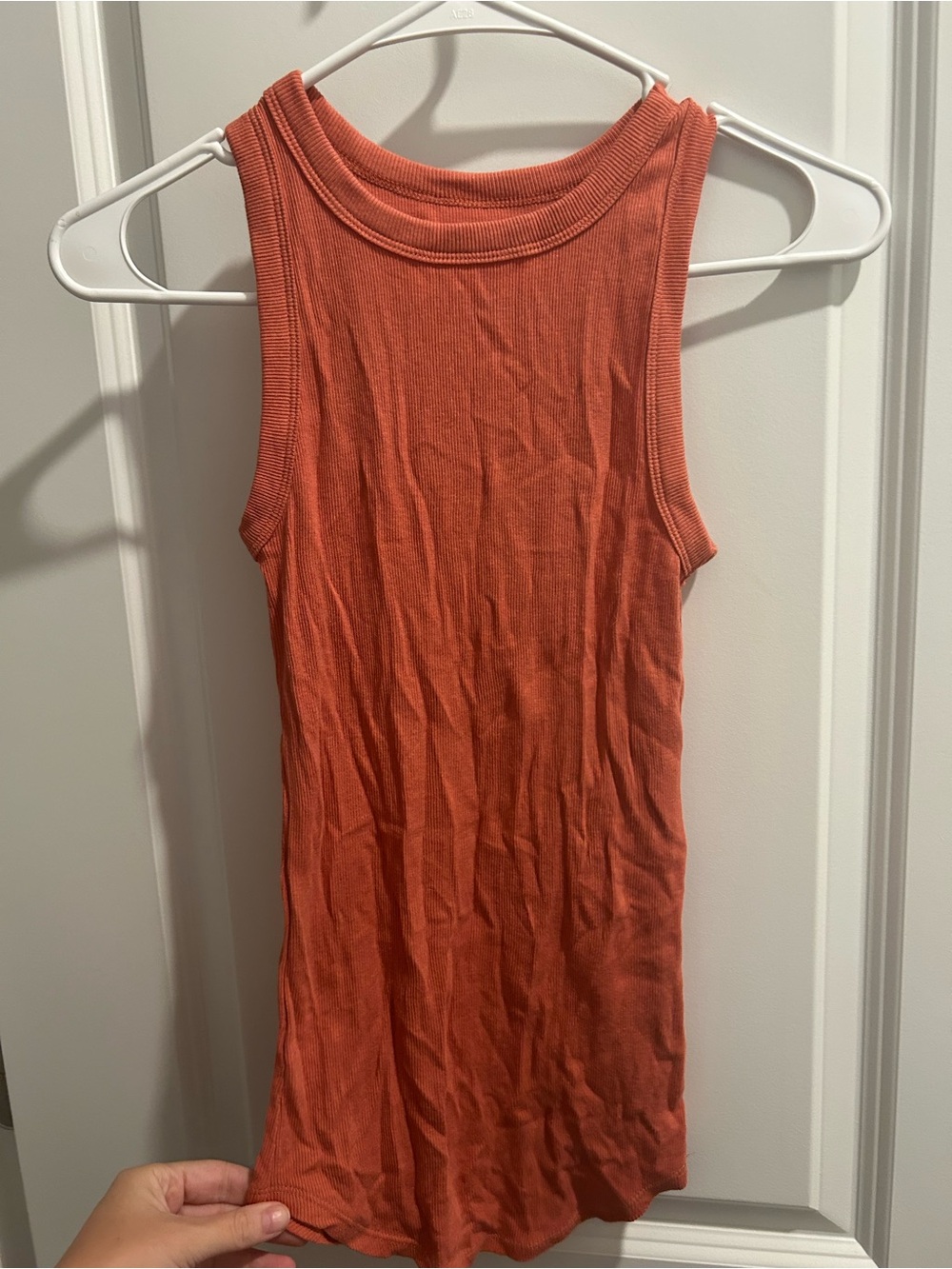 Women's Ribbed Tank Top - Coral